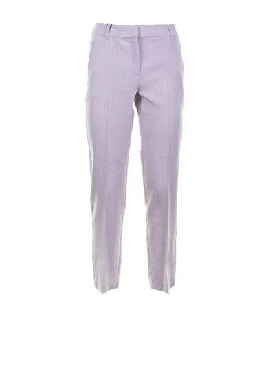 Marella High-waisted Casual Trousers In Purple