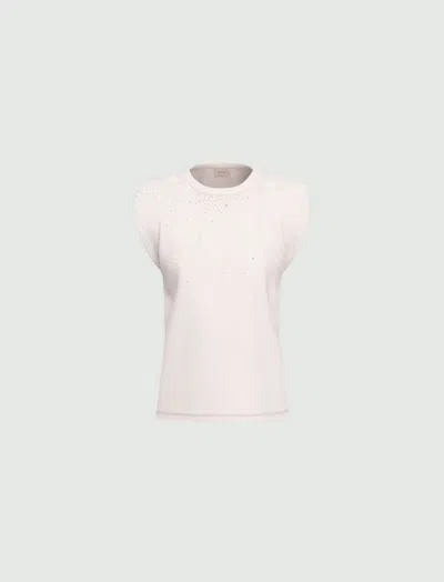 Marella T-shirt Smanicata Donna Bianco In White
