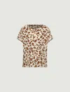 Marella T-shirt With White Wool Print In Multi