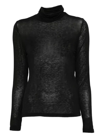 Marella Turtleneck Long-sleeve Top In Black