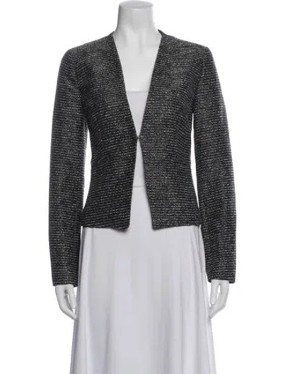 Pre-owned Marella Tweed Pattern Jacket In Grey