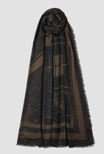 Marella Twill Shawls With Natural Women Prints In Other