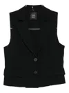 Marella Two-button Lapel Waistcoat In Black