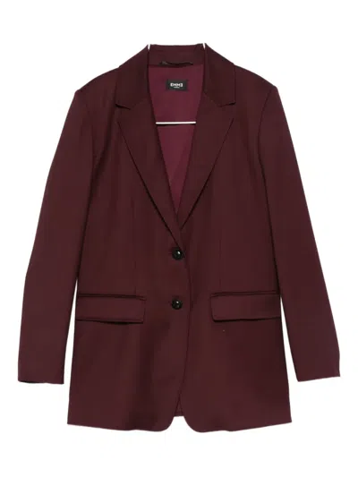 Marella Two-button Notched-lapel Blazer In Burgundy