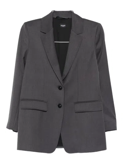 Marella Two-button Notched-lapel Blazer In Gray