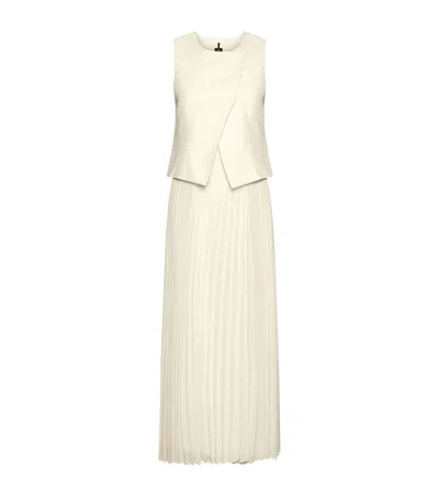 Marella Two-piece Effect Maxi Dress In Gold