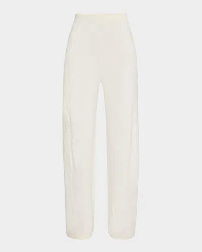 Marella Ughetta2 Terrycloth Palm Tree Lounge Pants In White