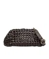 Marella Unstructured Clutch In Dark Brown