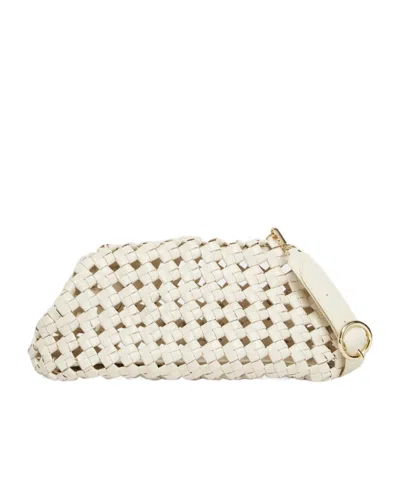 Marella Unstructured Clutch In White
