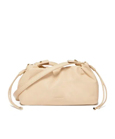 Marella Unstructured Nappa Leather Bag In Neutral