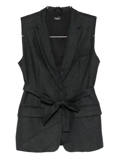 Marella Ursula Tie-waist Waistcoat In Gray