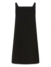 Marella Uvetta Square-neck Open-back Midi Dress In Black