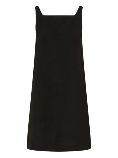 Marella Uvetta Square-neck Open-back Midi Dress In Black