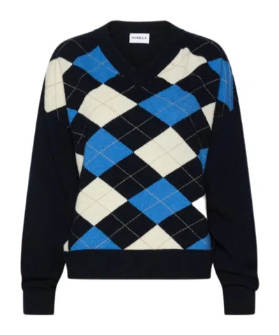 Marella V Neck Jumper In Multi