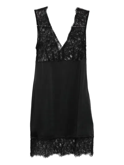 Marella V-neck Lace Dress In Black