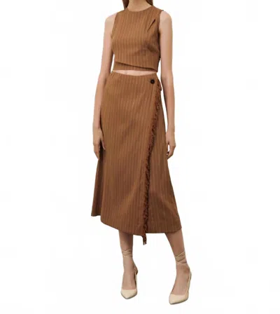 Marella Vigo Skirt In Burnt Brown