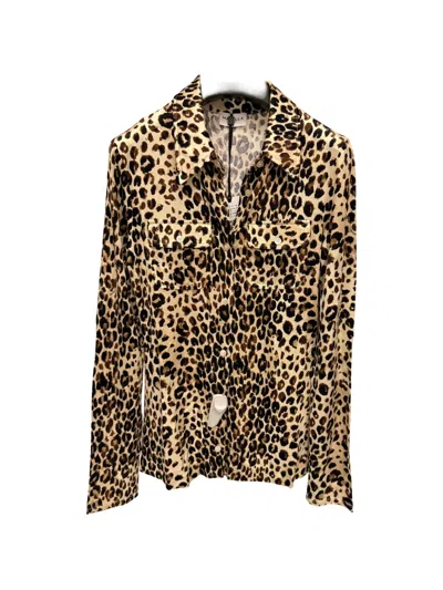 Marella Vinci Leopard-print Flap-pocket Shirt In Multi