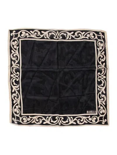 Pre-owned Marella Vintage Patterned Scarf In Black