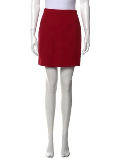 Pre-owned Marella Virgin Wool Mini Skirt In Red