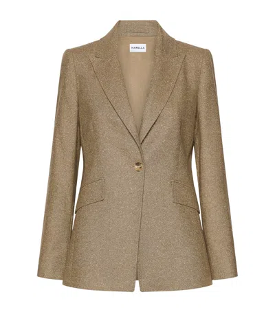 Marella Virgin Wool-blend Blazer In Neutral