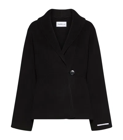 Marella Virgin Wool-blend Coat In Black