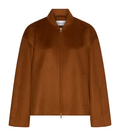 Marella Virgin Wool-cashmere Bomber Jacket In Multi