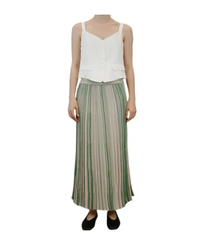 Marella Viscose And Lurex Longuette Skirt In Brown