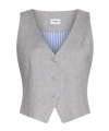 Marella Viscose-blend Gilet In Gray