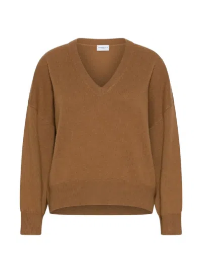Marella V-neck Drop-shoulder Sweater In Brown