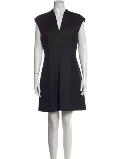 Pre-owned Marella V-neck Mini Dress In Black