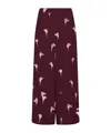 Marella Voile Wide-leg Trousers - Natural In Burgundy