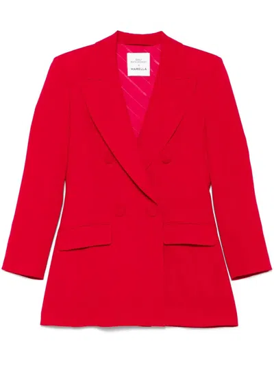 Marella Waisted Jacket Red