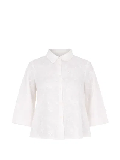 Marella 플로럴 셔츠 In White
