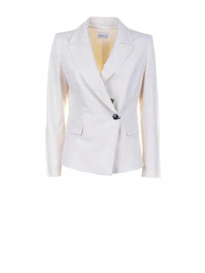 Marella White Single Breasted Jacket