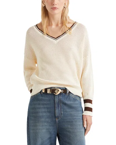 Marella White Sweater In Neutral