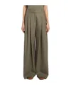 Marella Wide-leg Casual Pants In Green