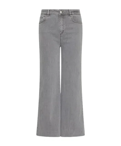 Marella Wide-leg Cropped Jeans - Jeans Grey In Gray