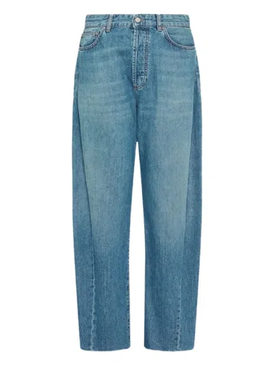 Marella Relaxed Barrel-leg Jeans In Blue