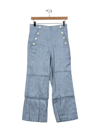 Pre-owned Marella Wide Leg Pants In Blue