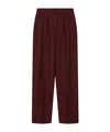 Marella Pleated High-waisted Trousers In Burgundy