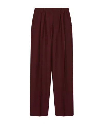 Marella Wide-leg Trousers In Burgundy