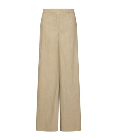 Marella Wide-leg Casual Trousers In Neutral