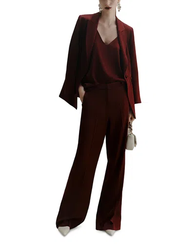 Marella Wolf Bordeaux Trousers In Red