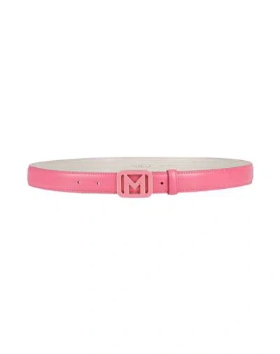 Marella Woman Belt Pink Size L Leather