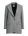 Marella Woman Blazer Black Size 10 Polyester, Virgin Wool, Elastane In Black