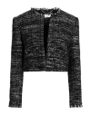 Marella Woman Jacket Black Size 8 Acrylic, Cotton, Polyester, Wool, Textile Fibers In Black