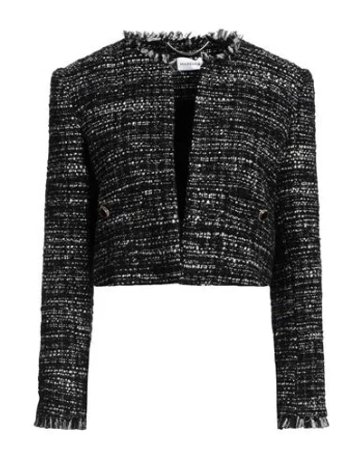 Marella Woman Jacket Black Size 8 Acrylic, Cotton, Polyester, Wool, Textile Fibers