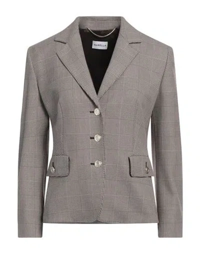 Marella Woman Blazer Chocolate Brown Size 6 Polyester, Viscose, Elastane