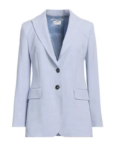 Marella Woman Blazer Light Blue Size 6 Polyester, Elastane