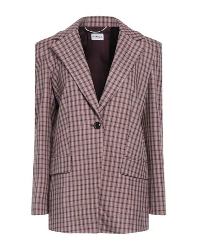 Marella Woman Blazer Light Brown Size 10 Polyester, Viscose, Elastane In Pink